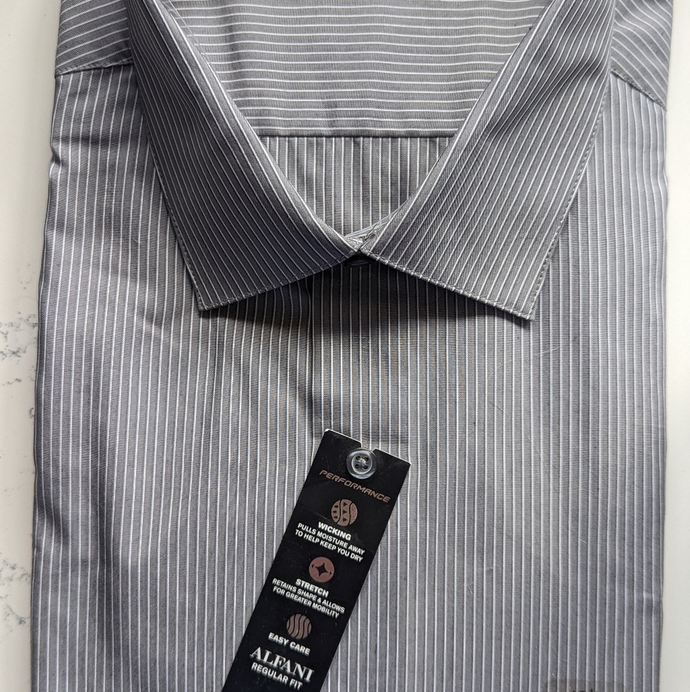 ALFANI Regular Fit Men's Performance shirt 18.5 neck, 36/37 xx-large